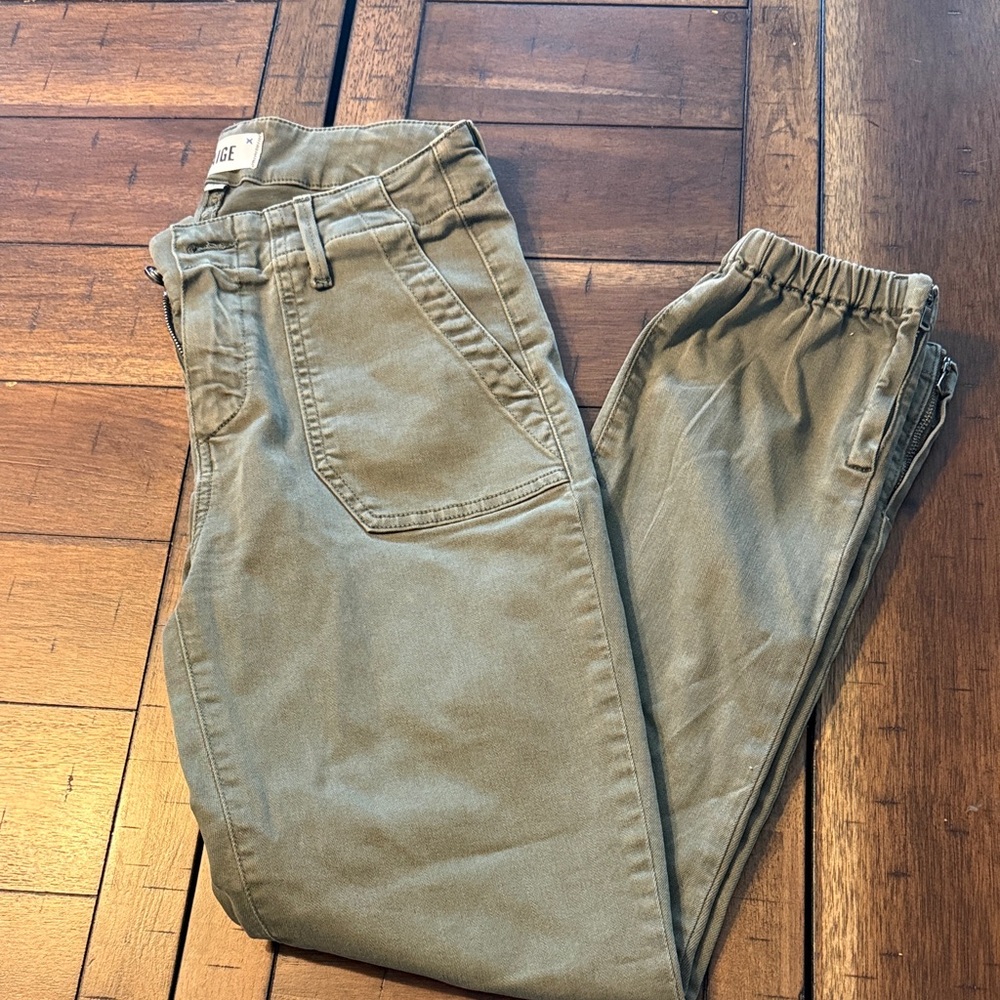 PAIGE Women's Ankle & Cropped Jeans in Olive